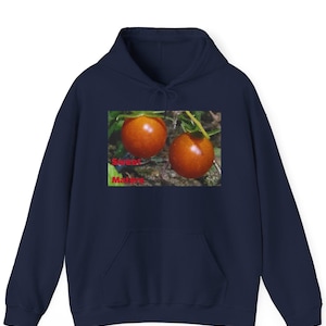 Tomatträdgård Fotohuvtröja – Mysig unisex-tröja Navy