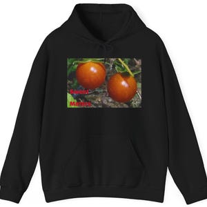 Tomatträdgård Fotohuvtröja – Mysig unisex-tröja Black