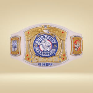 John Cena Farewell Tour 2025 Los Angeles Spinner Championship Replica Title Belt WWE Inspired Collectable