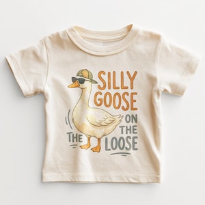 Silly Goose On The Loose Kids Shirt - Funny Goose Toddler Tee