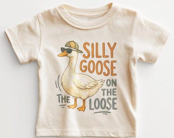 Silly Goose On The Loose Kids Shirt - Funny Goose Toddler Tee