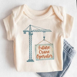 Future Crane Operator Baby Onesies® - Cute Construction Worker Bodysuit