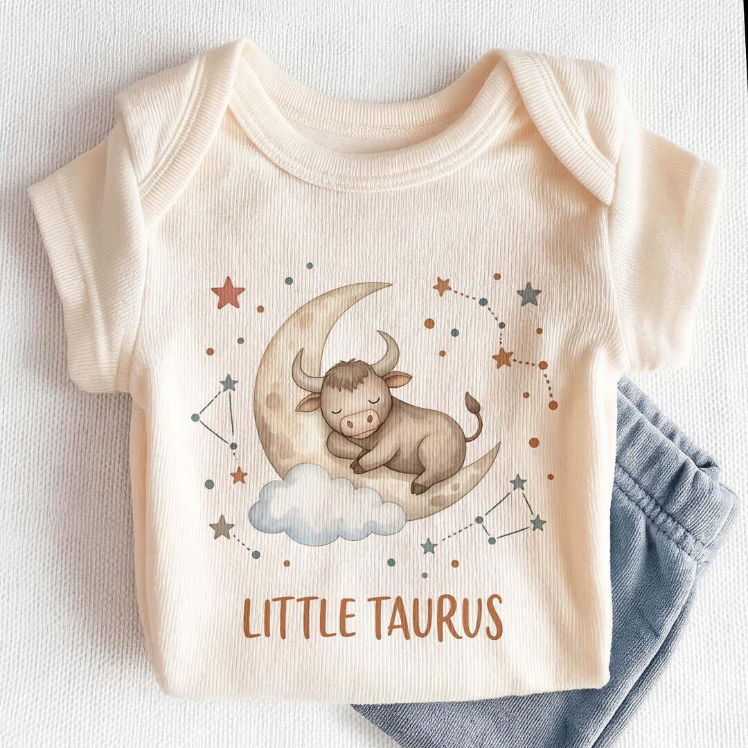 Little Taurus Baby Onesies® - Cute Zodiac Astrology Bodysuit - Etsy