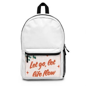 Flowing Inspiration Backpack, Motivational Book Bag, Eco-Friendly Backpack, Trendy Travel Backpack, Everyday Use Bag, Gift for Students