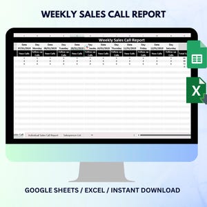 Weekly Sales Call Report, Call Center BPO Marketing Phone Call Record Lead Contact Google Spreadsheet Excel File, To-Do, Customer Tracker