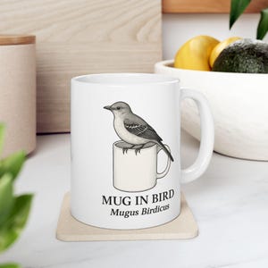Mug in Bird  Original Edition No 1 Ceramic Bird Teacup Art Mug 11oz