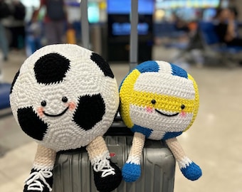 フットボールかぎ針編みパターン、スポーツあみぐるみ、サッカー
