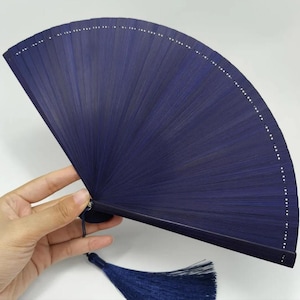 Elegant Minimalism Bamboo Fan, Vintage Green Folding Fan, Mini Hand Fans, Antiquity Hand Fan, Wedding Party Favor Fans