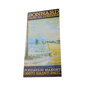 BONNARD Pierre, Cartel original de exposición para Fondation Maeght, Provenza, Francia, 1975. Les Nabis. Arte Del Cartel Del Postimpresionismo Vintage