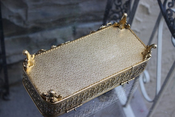 Victorian Vintage Ormolu Gold Gilded Vanity Trink… - image 8