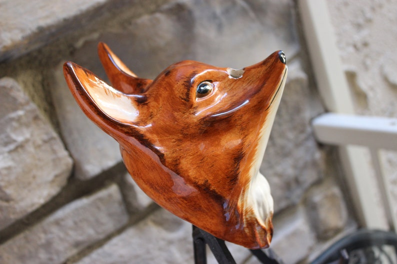 Fox Head String Dispenser Porcelain Vintage String Etsy