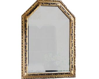 MCM Gold Framed Mirror Mexico Frame 6 Sided Vertical Vintage 1960s 1970s Pick Up In Los Angeles Only