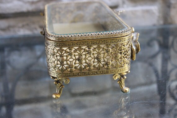 Victorian Vintage Ormolu Gold Gilded Vanity Trink… - image 6