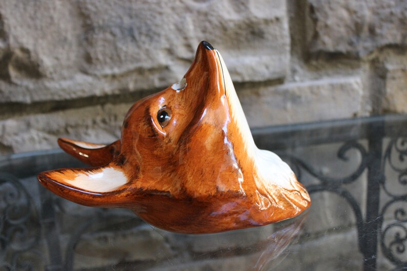 Fox Head String Dispenser Porcelain Vintage String Etsy