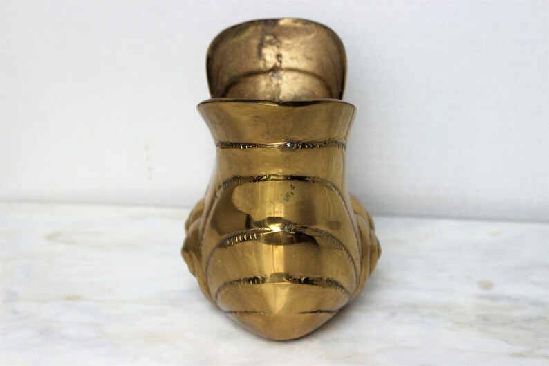 Brass Vase Art Deco Flared Lip Vintage 1970s 70 Kmart Solid Etsy