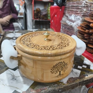 Isolerad chapati-serveringskruka | Handgjord etnisk matvärmare för eleganta middagar och familjesammankomster