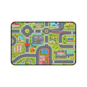 City Streets Playmat Desk Mat Toy car Urban Road Map Design