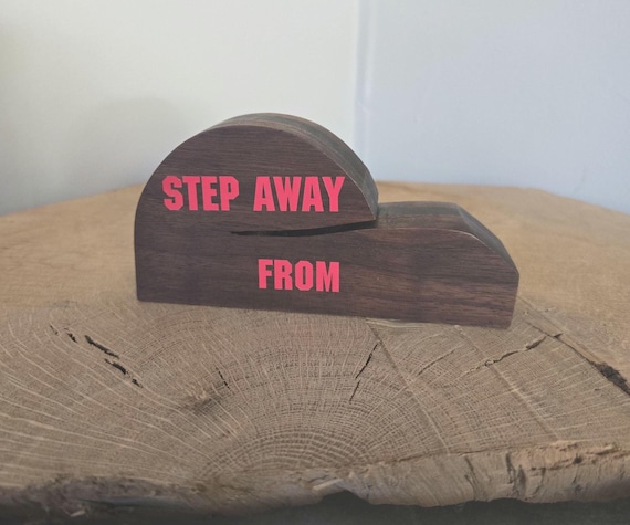 Step Away from the Puzzle – Handmade Wooden Puzzle Box Lid Holder – Funny Puzzle Lover Gift
