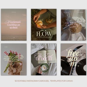 Wellness Instagram Carousel Templates | Canva Social Media Pack ...