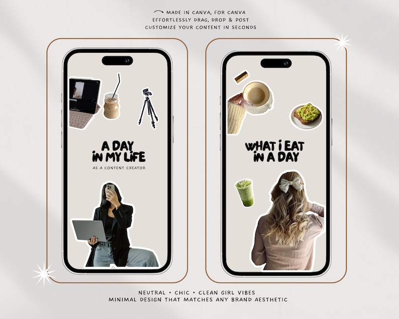 150+ Instagram Stickers | Canva Wellness Pack (PNG) image 3