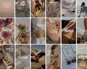 Wellness Instagram Story Templates, Reel Covers (Canva)