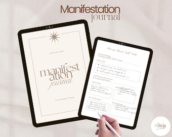 Diario de Manifestación, Ley de Atracción, Tablero de Visión, Afirmaciones (Descarga Digital)
