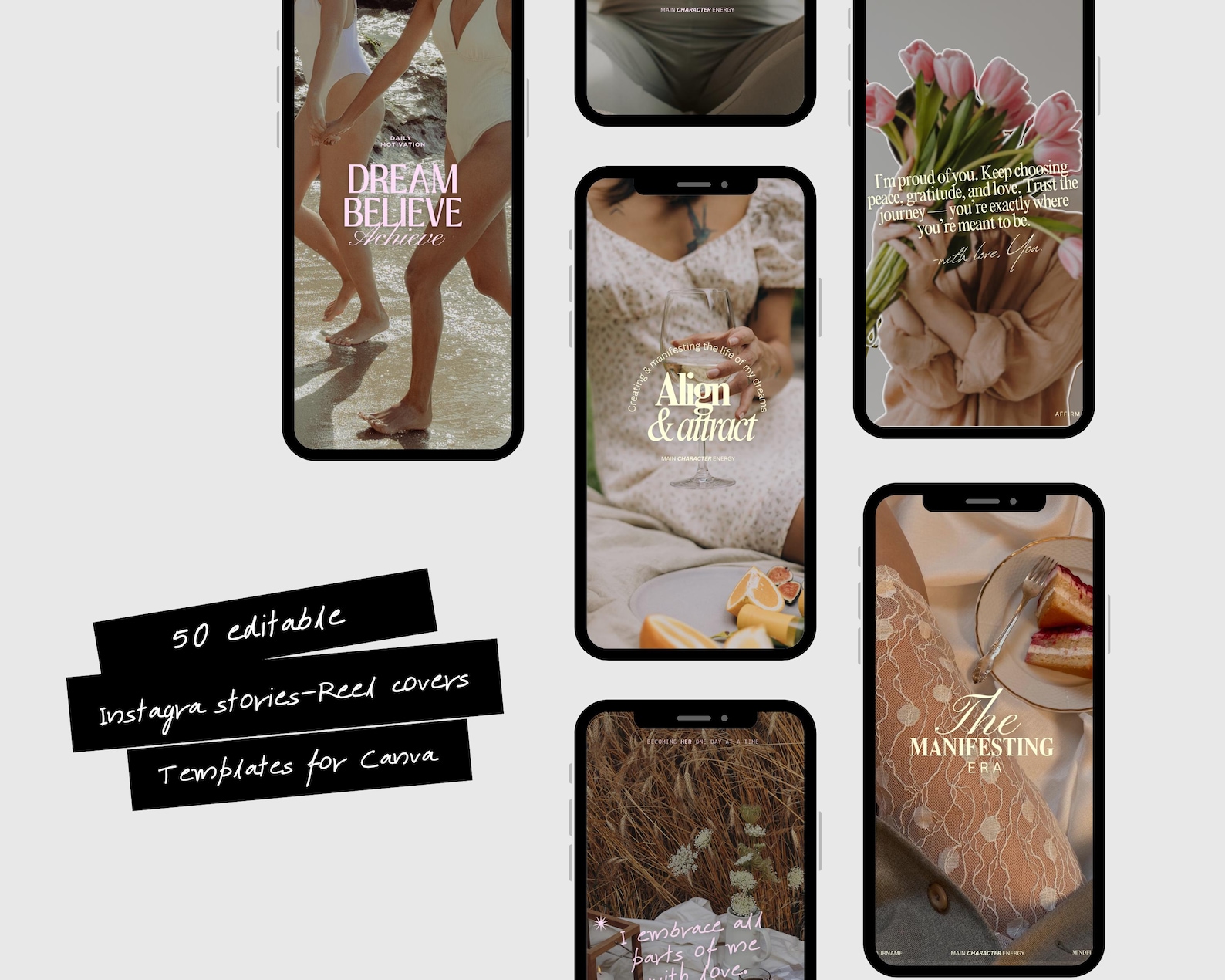 Wellness Instagram Story Templates, Reel Covers (canva) - Etsy