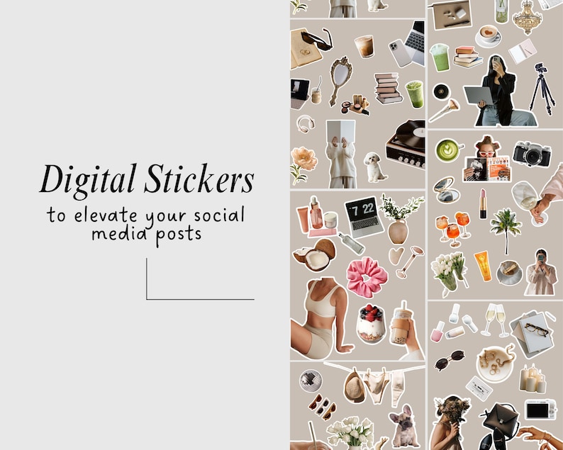 150+ Instagram Stickers | Canva Wellness Pack (PNG) image 2