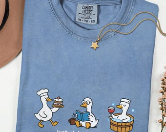 Funny Occupational Therapy Shirt, Silly Goose ADLs Comfort Colors® Tee, Pediatric OT Gift, COTA Student Shirt, Therapist Reading Duck Shirt