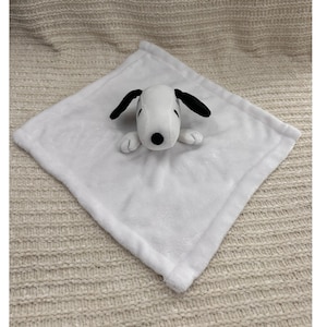 Manta de seguridad de peluche blanca de Snoopy de Lambs & Ivy Peanuts