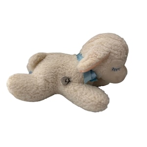 Vintage Eden Toys Lamb Plush Stuffed Animal Musical Sheep Wind Up Retro 1990