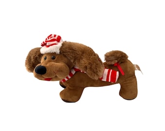 Perro de peluche navideño vintage Dan Dee Collectors Choice de 40 cm (16") (Dashed Winer) No funciona