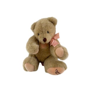 1994 Dakin Cherished Teddies Plush Bear Pink Ribbon 9&quot; Polyester Collectible