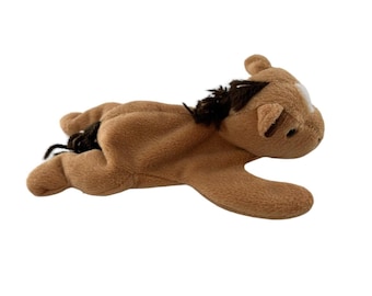 Ty Beanie Baby Derby Horse 1995 Brown Plush Collectible Stuffed Animal 8" Race