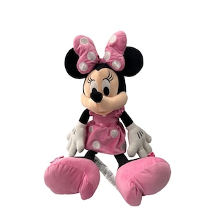 Muñeca de peluche Minnie Mouse de Disney con vestido rosa de lunares, tamaño grande, 71 cm. Tienda Disney imagen 1