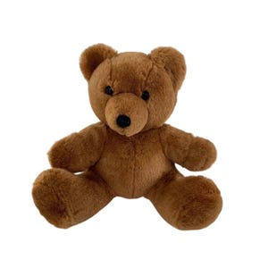Vintage Dakin 1986 Plush Teddy Bear 10&quot; Soft Stuffed Animal Collectible Brown