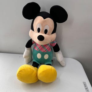 Zestaw pluszowych miseczek Disney Minnie i Mickey Mouse na Wielkanoc 20 cali Wiosenny króliczek w kratę pastelową zdjęcie 9