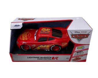 Jada Disney Pixar Cars Lightning McQueen RC Car Red USB Rechargeable Kids Toy
