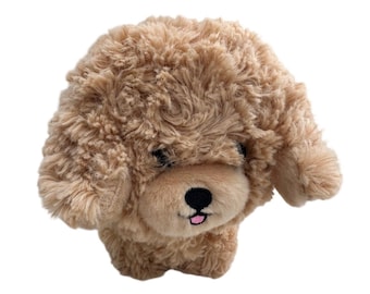 Aurora Plush Dog Tan Shaggy Puppy Stuffed Animal 8 Inch Lovey Kids Toy Nursery