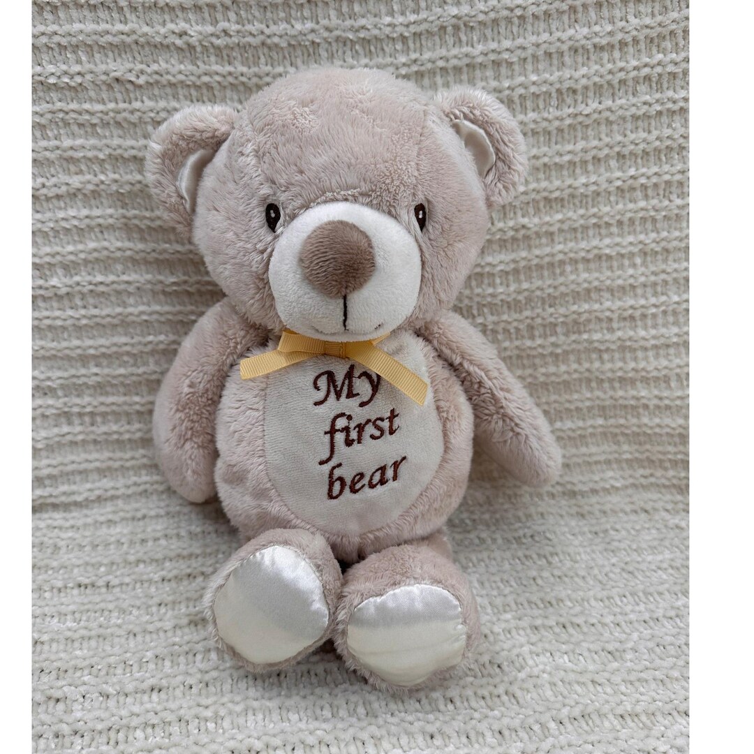 Kelly Baby My First Bear Plush Rattle Stuffed Animal Oatmeal Tan 14 ...