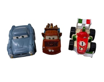 Disney Pixar Cars Toy Lot Mater Finn McMissile Francesco Bernoulli 3in Plastic