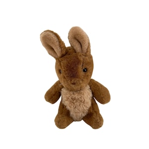 Vintage Eden Plush Brown Bunny Stuffed Animal 1980s 10&quot; Made Korea Peter Easter