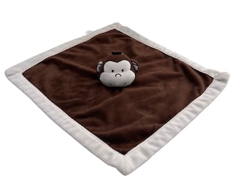 Tiddliwinks Affe Schmusetuch braun creme Plüsch Kuscheltier 14x14