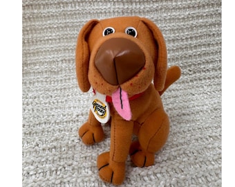 Ground Round Grill Bar Dog Plush Stuffed Animal Vintage 2003 Brown 6in Toy Clip