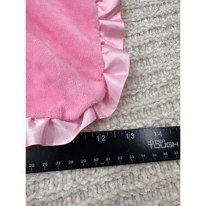 Disney Minnie Mouse Plush Lovey Security Blanket Pink Polka Dot Satin Trim 14in image 3