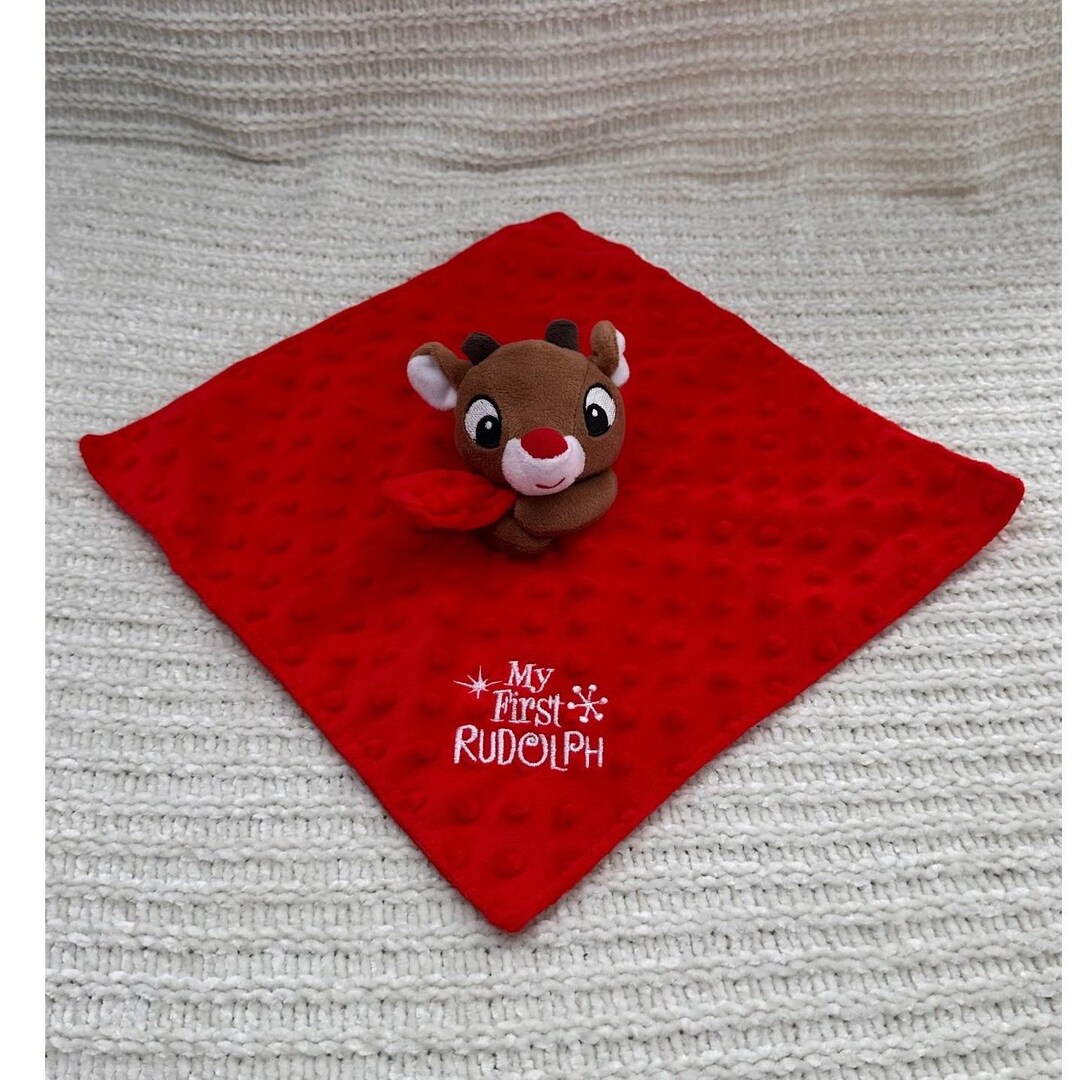 My First Rudolf Rudolph Red-nosed Reindeer Baby Security Blanket Lovey My First Rudolph ...