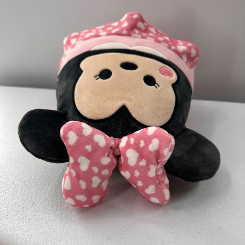 Squishmallows Disney Minnie Maus Plüsch 10"Rosa Herzen Gefüllte Valentinstag Bild 9