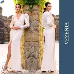 White Maxi Dress, White Formal Dress, Wedding Dress, Satin Dress, Bridesmaid Dress, Gift For Her, Wedding Guest Dress, White Cocktail Dress