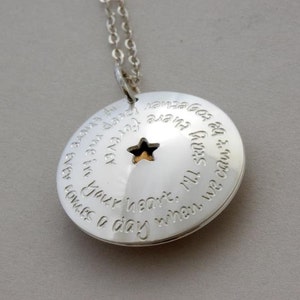 BFF, Girlfriend gift If there ever comes a day or custom engraved FRIENDSHIP sterling silver necklace, Star cut out, Gift for daughter image 2