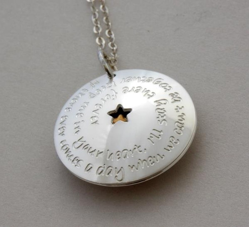 BFF, Girlfriend gift If there ever comes a day or custom engraved FRIENDSHIP sterling silver necklace, Star cut out, Gift for daughter image 2